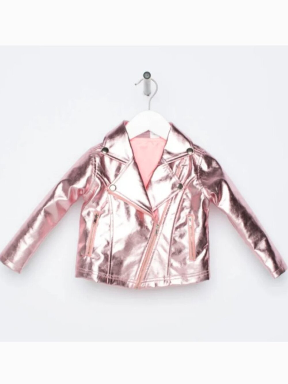 Tutu Couture Kids Metallic Pink Motorcycle Jacket